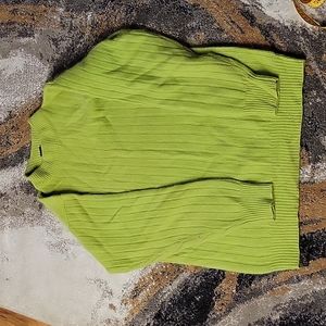 Vintage Angora and Wool Neon Green Sweater Size Small